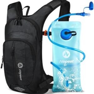Nepest Hydration Pack Backpack for Women & Men, Lightweight Water Backpack with 2L Water Bladder for Hiking Cycling Running Biking