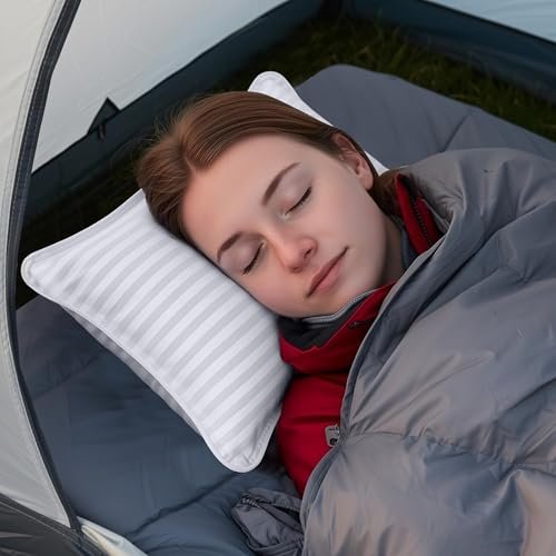 Utopia Bedding Travel Pillow for Airplane, Car and Toddlers (White, 2 Pack), Neck Support for Travelling, Down Alternative Filling, Compact Camping Pillow for Backpacking & Hiking (12x20) (2, 12x20) - Image 5