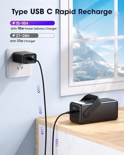 Portable Charger 70000mAh Power Bank, 22.5W Fast Charging USB C Battery Pack, 3 Outputs, LED Display, LED Light, External Cell Phone Huge Capacity Battery Bank for iPhone, Samsung, iPad, Camping - Image 6