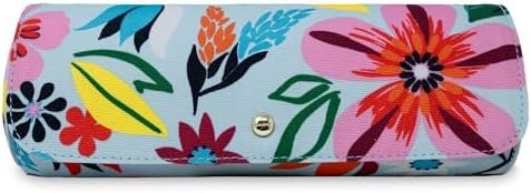 kate spade new york Travel Jewelry Case Organizer, Fabric Jewelry Box for Women, Cute Jewelry Organizer Holds Necklaces, Rings, Bracelets, Small Jewelry Roll (Safari Floral) - Image 2