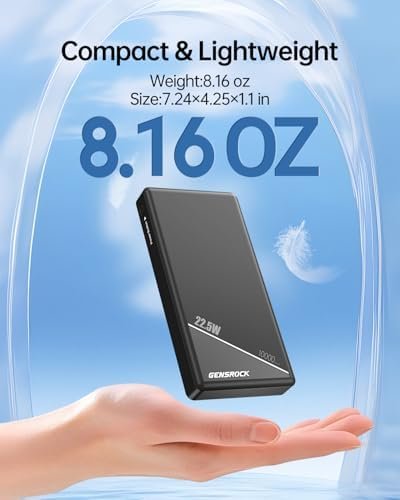 GENSROCK 2 Pack Portable Charger Power Bank 10000mAh, PD 22.5W Fast Charging Power Bank,LED Display Battery Pack for iPhone17/16/15/14/13 Series, Samsung, Google, Pixel, LG, iPad - Image 3