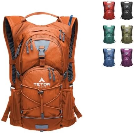 Teton Oasis/Trailrunner Hydration Backpack – Lightweight Water Pack with 2L/3L Bladder for Hiking, Running, Cycling, Biking – 2L/18L/22L Sizes – Sewn-in Rain Cover – Fits Men and Women