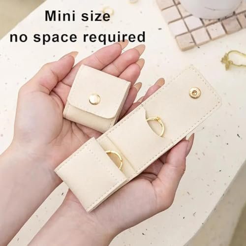 3Pcs Mini Travel Jewelry Bag with Buckle,Small Travel Jewelry Organizer Case,Foldable Jewelry Roll for Journey Rings, Necklaces, Earrings, Bracelets-Lightweight Jewelry Storage Organizer - Image 4