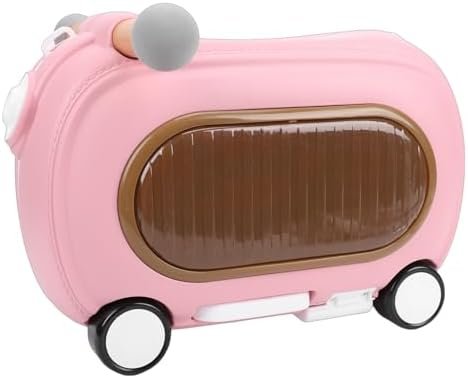 Ride On Luggage Multi Modes Anti Tipping Over 20L Ride On Toddler Rolling Suitcase with Wheels Muisc Lights for Travel (Pink)