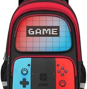 Boys Rolling Backpack for Kids - Gamer Kids Rolling Backpack with Wheels for Elementary Middle School - Roller School Bookbag,HFHTDC Wheeled Travel Bag for Boys Aged 6-18