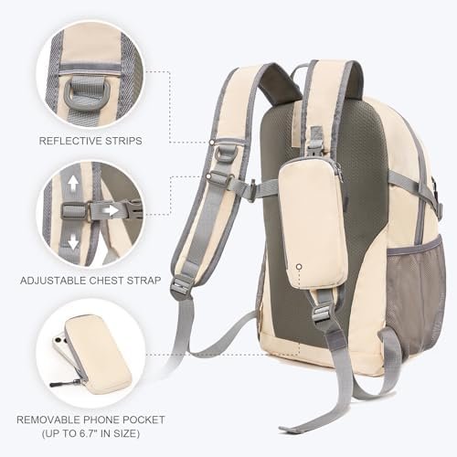 Hiking Backpack for Women Men 20l with Removable Phone Pocket Lightweight Small Travel Backpack Hiking Daypack for Women Men - Image 5