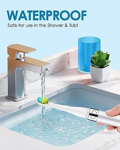 Voom Sonic Go 1 Series Travel Electric Toothbrush, Travel Toothbrushes - Battery Operated Toothbrush for Adults and Kids, Dentist Recommended Toothbrush, Portable with 2 Minute Timer (Silver) - Image 7