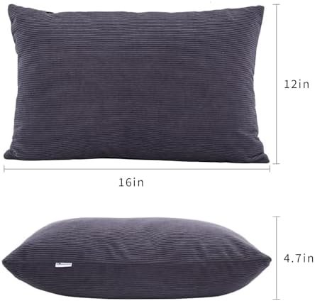 MOON LENCE Camping Pillows 2 Pack, Compressible Camp Pillow with Washable Cover & Carry Bag, Plush Filled Backpacking Pillow for Hiking, Travel, Sleeping 12"x16" Grey - Image 2