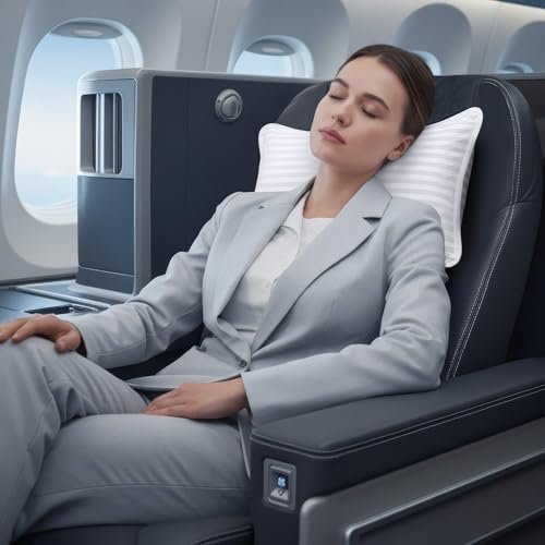 Utopia Bedding Travel Pillow for Airplane, Car and Toddlers (White, 2 Pack), Neck Support for Travelling, Down Alternative Filling, Compact Camping Pillow for Backpacking & Hiking (12x20) (2, 12x20) - Image 3