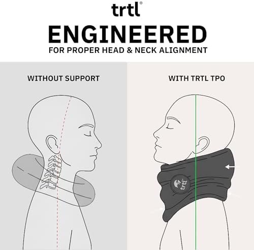 trtl Pillow - Scientifically Proven, Super Soft Neck Support Travel Pillow for Sleeping - Lightweight and Machine Washable - Ergonomic Design for Traveling on Airplanes, Cars, and Trains - Black - Image 8