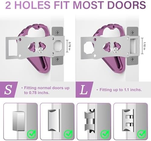 Portable Door Lock for Travelers, Sturdy Metal Hotel Door Lock Security for Motel Home Office Apartment Bedroom, Privacy & Safety Essential - Image 2