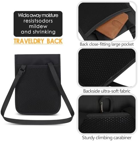 Travel Neck Wallet RFID Blocking – Hidden Passport Holder & Anti-Theft Money Pouch for Men & Women, Lightweight Concealed Undergarment Organizer with Adjustable Strap, Secure Document Holder - Image 4