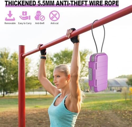 HUANLANG Portable Safe Lock Box with Combination Lock Mini Beach Travel Safe Waterproof Small Lockable Boxs with Removable Wire Rope Combination Lock Box for Dorm,Travel,Beach,Hotel,Car,Home,Office - Image 8