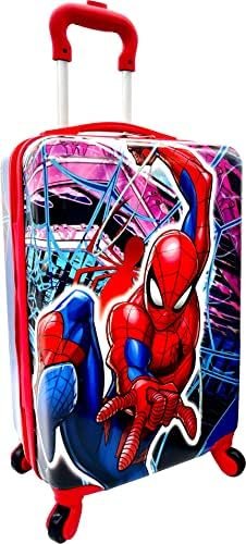 Fast Forward Kids Licensed Hard-Side 20” Spinner Luggage Lightweight Carry-On Suitcase (Spiderman - 1) - Image 3