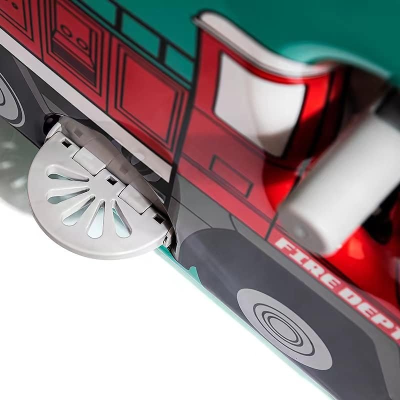 Younglingz LIL FLYER GO Version 2 Ride On Suitcase for Kids | Carry On Luggage with Toddler Seat, Foldable Handlebars, Pedals, and Removable Wheels | Holds up to 80 lbs | FIRETRUCK | Ages 2-6 - Image 4