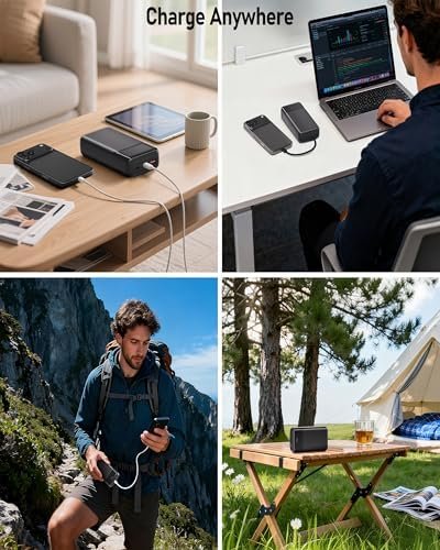 Power-Bank-Portable-Charger 49800mAh Portable Phone Charger Power Bank with 3 Built-in Cable(USB-C, iOS, USB-A), 22.5W Fast Charging LED Display External Battery Pack for iPhone Android Samsung, etc - Image 8