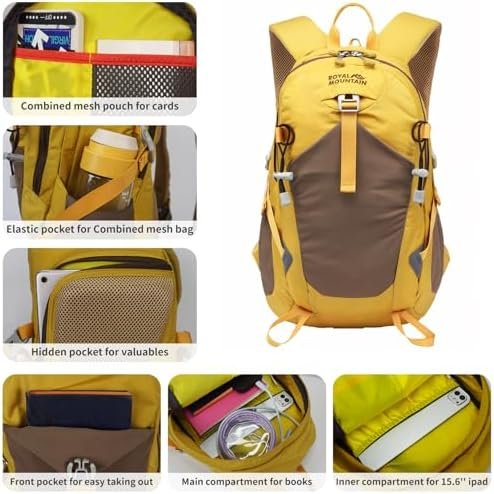 Small Hiking Backpack, 20L Lightweight Travel Backpacks For Men Women, Water Resistant Outdoor Day Pack, Ultralight Camping Daypack Backpacks, Durable Hiking Backpack Fit For Camping.(With Rain-cover) - Image 4