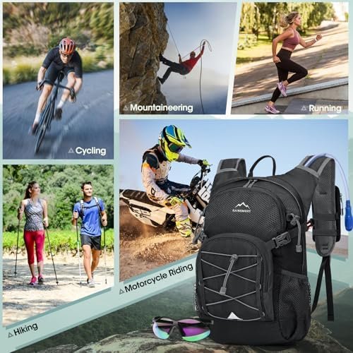 Hydration Backpack with Water Bladder, 18L Lightweight Hiking Backpack for Women&Men Small Insulated Hydration Water Pack for Hiking, Running, Cycling, Biking - Image 8