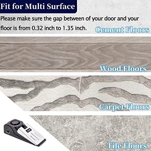 Door Stop Alarm, Door Stopper with 120DB Security Alarm, Floor Wedge Doorstop for Travel Apartment Home House (Pack of 1) - Image 5