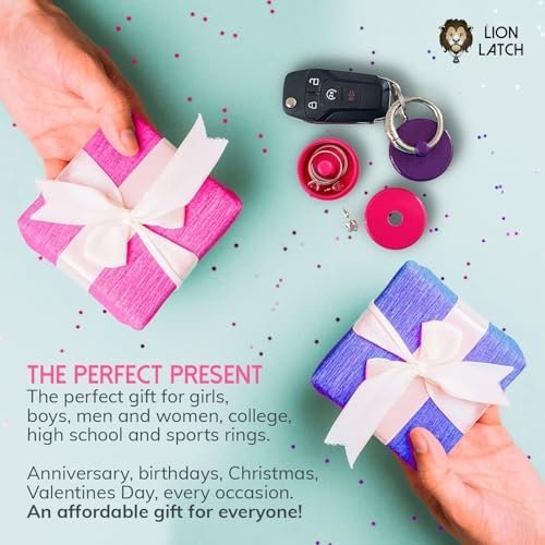 Lion Latch Travel Jewelry Box Case, Ring Holder on Shark Tank - Ring Holder for Women Girls with Keychain, Small Jewelry Organizer Boxes, Portable Ring Keeper Key Chain, Jewelry Storage Case - Image 5