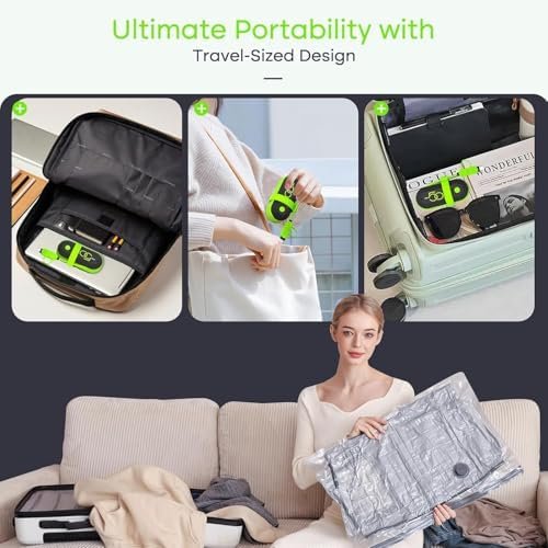 Vacuum Bags for Travel with USB Electric Pump, 15 Pack Carry-on Size Compression Packing for Luggage and Suitcase, Space Saver Bags for Clothes and Clothing Travel - Image 6
