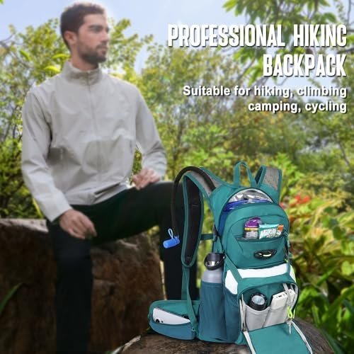 N NEVO RHINO Hydration Backpack, 18L Multipurpose Hiking Backpack with 3L Water Bladder, Water Backpack Insulated Hydration Pack Ideal for Hiking and Cycling - Image 4