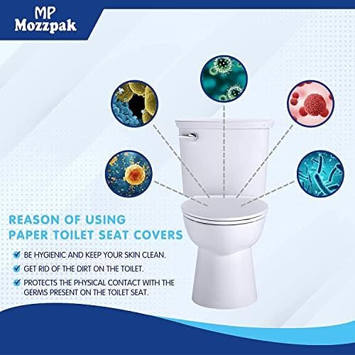 MP MOZZPAK Toilet Seat Covers Disposable (60 Pack) - XL Flushable Disposable Toilet Seat Cover for Kids Potty Training, Adults - 100% Biodegradable - Travel Essential Accessories for Airplane, Camping - Image 8