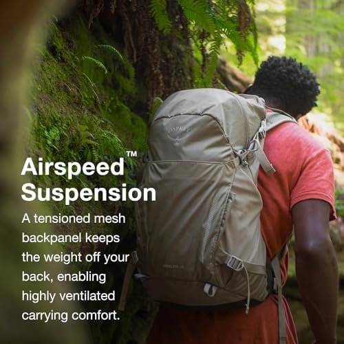 Osprey Hikelite 28L Lightweight Hiking Backpack - Durable Travel Daypack with Rain Cover for Men and Women, Chameleon/Black, M/L - Image 3