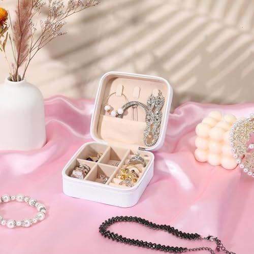 MAQUITA 10 Pcs Jewelry Travel Case, Bridesmaid Gifts, Velvet Portable Travel Organizer Small Jewelry Box Bridesmaid Proposal Gifts Box Mini Storage - Image 5