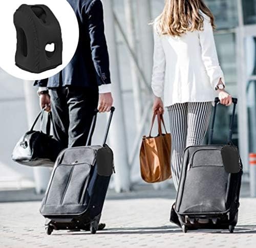 Inflatable Travel Pillow for Airplane, Neck Air Pillow for Sleeping to Avoid Neck and Shoulder Pain, Support Head and Lumbar, Used for Airplane, Car, Bus and Office (Black) - Image 8