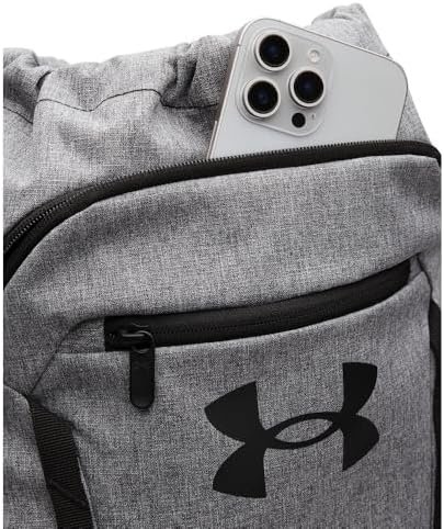 Under Armour Unisex Hustle Sackpack, (025) Castlerock/Black/Black, One Size Fits Most - Image 4