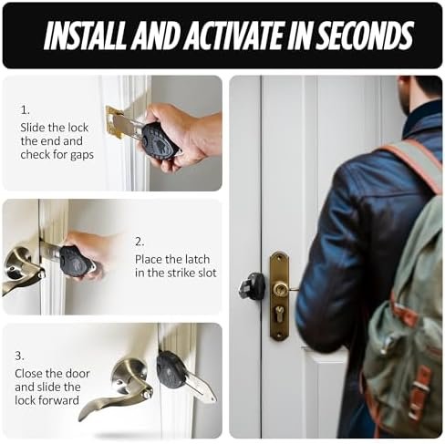 Guard Dog Security Blocklock Portable Door Lock, Hotel Door Locks for Travelers Security, Tough, Durable, Apartment Door Security, Home Security, Travel Essentials, Easy to Use - Image 3