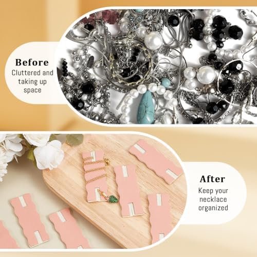 OLYCRAFT 10pcs Portable Tangle-Free Jewelry Organizer 1x2.6x0.1 Inch Rectangle Tangle-Free Necklaces Containers Necklace Card Holder Universal Jewelry Storage Case for Chain Necklaces Jewelry Storage - Image 5