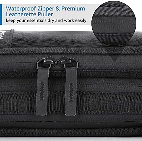 Purevave Compact Mens Toiletry Travel Bag Hanging, Mens Dopp Kit for Travel Waterproof, Wash Pouch Black - Image 6