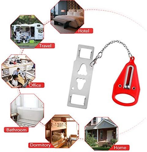 Portable Door Lock-2 Pack Solid Heavy Duty Extra Lock for Additional Privacy and Safety in Hotel,Apartment,and Prevent Unauthorized Entry in Traveling, AirBNB, Apartment and College - Image 8