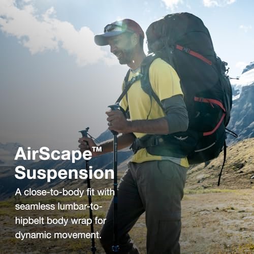 Osprey Aether Plus 85L Men's Backpacking Backpack, Black, L/XL - Image 4