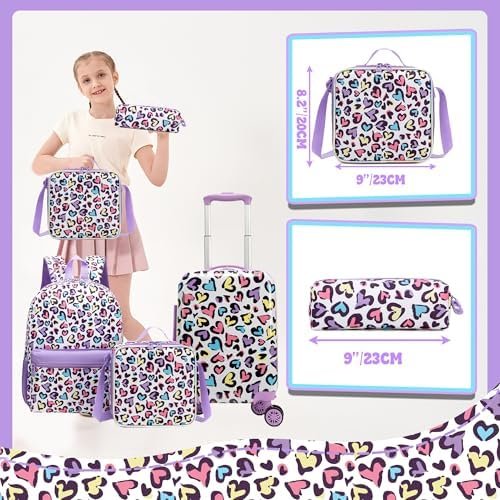 Kids Carry on Luggage Sets for Girls Women Rolling Suitcases with Wheels Hardshell Suitcase Luggage for Travel - Image 4