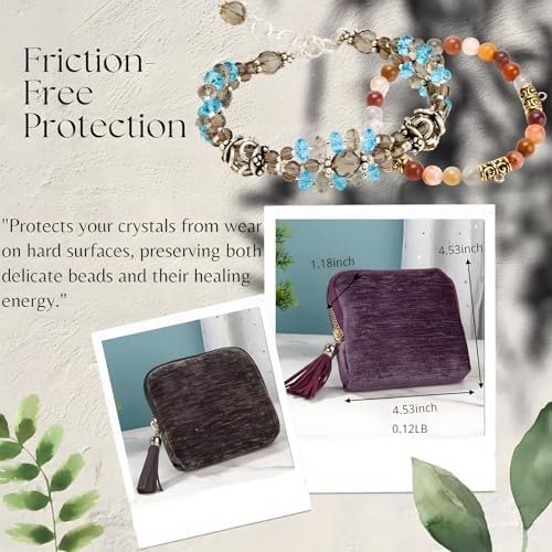 Travel Jewelry Case, Small High-End Large-Capacity Tassel Storage Bag Gifts for Women, Pouch Bags with Zipper, Velvet Jewelry Organizer Storage Bag for Bracelet Rings Earring (Matcha) - Image 5