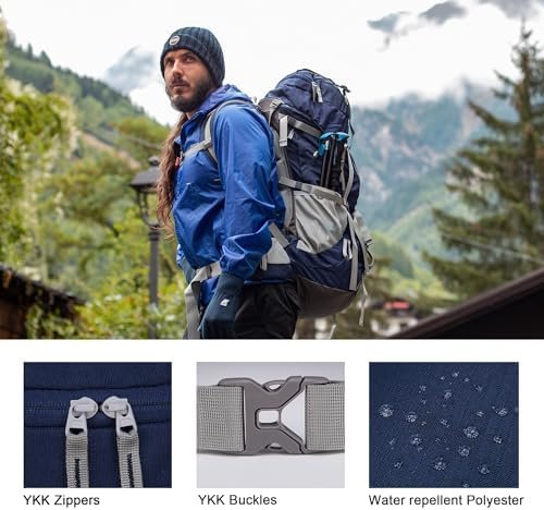 MOUNTAINTOP 70L Internal Frame Backpack Camping Backpacking Hiking Backpack for Men Women with Rain Cover - Image 4