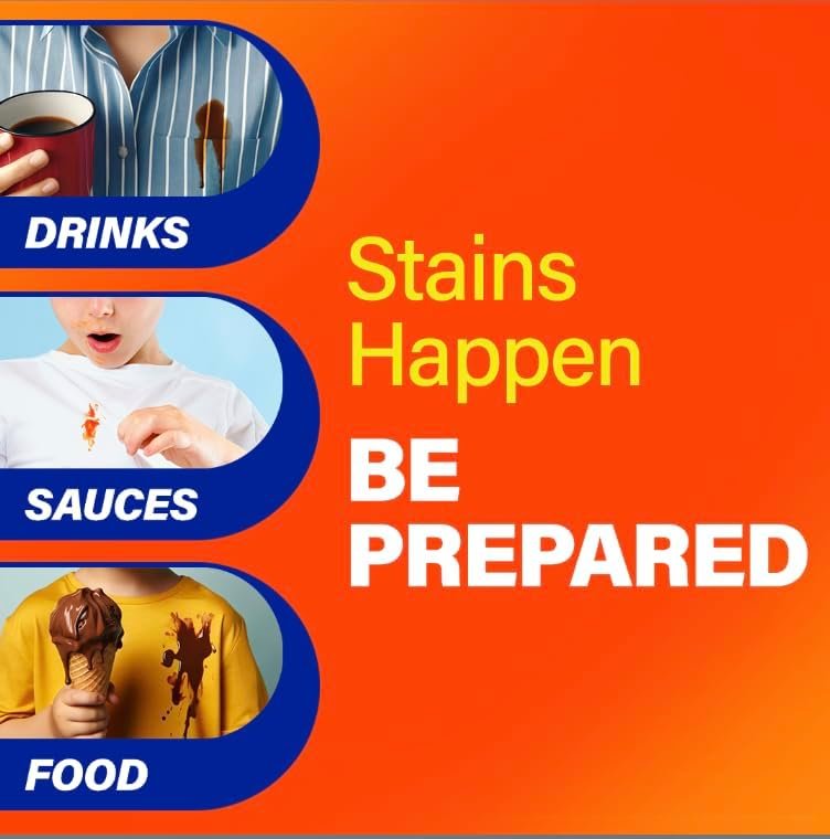 Tide Stain Remover for Clothes, Tide To Go Pen, Instant Stain Remover Pen & Spot Cleaner, Portable & Travel-Friendly, Works on Food & Drink Stains, Fits in Purses & Bags, 3 Count (Pack of 1) - Image 5