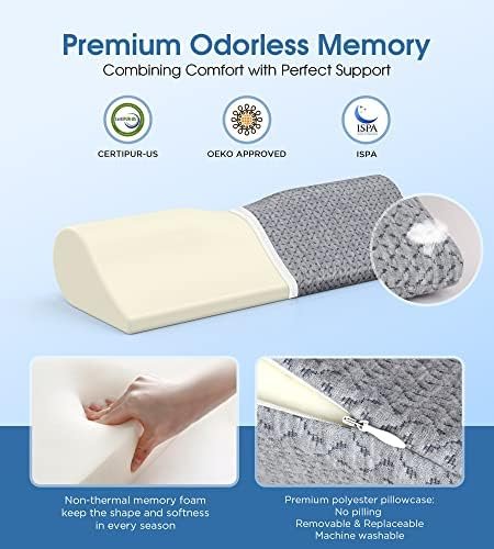 Cervical Neck Pillows for Pain Relief Sleeping, High-Density Memory Foam Pillow Neck for Bolster Support and Shoulder Relaxer, Decompression Devices Orthopedic Roll Pillow for Bed Office - Image 6