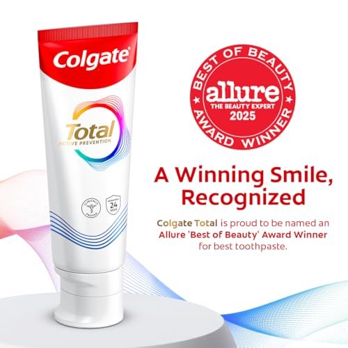 Colgate Total Active Prevention Travel Toothpaste, Whitening Toothpaste with Fluoride, Antibacterial, Mint, Clinically Proven Gum Health, Travel Size 1.4 oz - Image 4