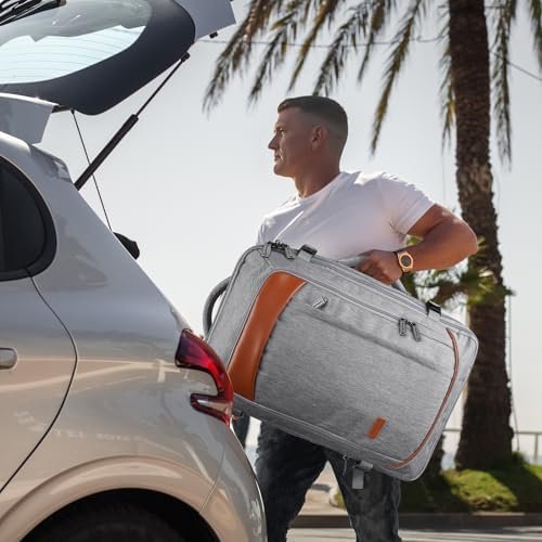 Vancropak Carry on Backpack, Extra Large 40L Airline Approved Travel Backpacks with 3 Packing Cubes for Women Men, Water Resistant Expandable Overnight Luggage Daypack Business Weekender Bag, Grey - Image 8