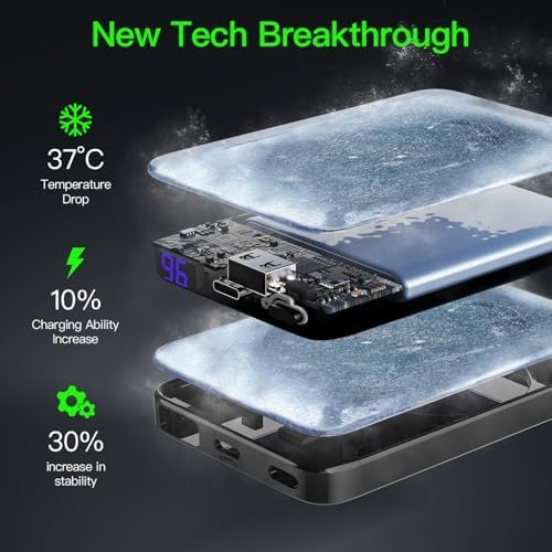 2025 Magnetic 15W Power Bank for iPhone,5000mAh Magsafe Battery Pack with 20w Fast Charging,Slim Magsafe Power Bank in&Out,with LED Display,Wireless Portable Charger for iPhone17/16/15/14/13/12 Series - Image 4