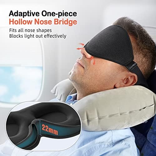 LitBear Sleep Mask for Side Sleeper Women Men, Eye Mask for Sleeping Light Blocking, 3D Contoured Cup Sleeping Mask, Soft Breathable Sleep Eye Mask with Adjustable Elastic Strap for Travel - Image 3