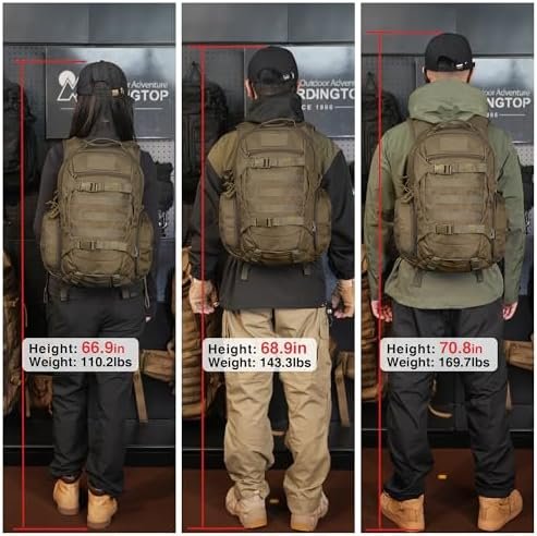 Mardingtop Tactical Molle Backpack for Men- 18L/28L EDC Hiking & Motorcycle Backpack - Image 6