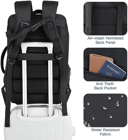 Carry On Backpack, 50L Travel Backpack, Luggage Backpack TSA Flight Approved Laptop Backpack for Men & Women, Large Expandable 40L Daypack Lightweight Business Weekender Bag, Black - Image 7