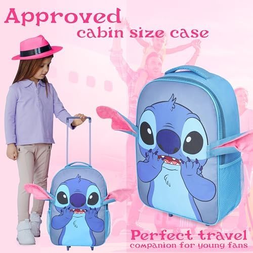 Disney Stitch Luggage Travel Essentials Suitcase Kids Foldable Luggage with Wheels 17 - Image 2