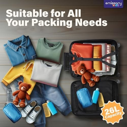 emissary Dinosaur Kids Suitcase for Boys, 18" Hardside Dinosaur Toddler Suitcase Set with Spinner Wheels and Backpack, Kids Carry on Luggage Set Rolling Travel Kid's Luggage Gifts Airline Approved - Image 3