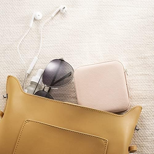 Mini Jewelry Travel Case,Small Jewelry Box,Traveling Jewelry Organizer,Portable Jewellery Storage Holder for Rings Earrings Necklace Bracelet Bangle for Girls Women(Pink - 1 pack) - Image 7